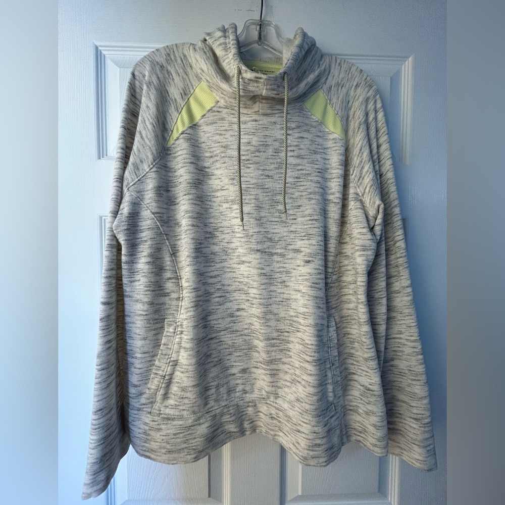 Tek Gear Heather Gray Women's Hoodie with Lime Accents
